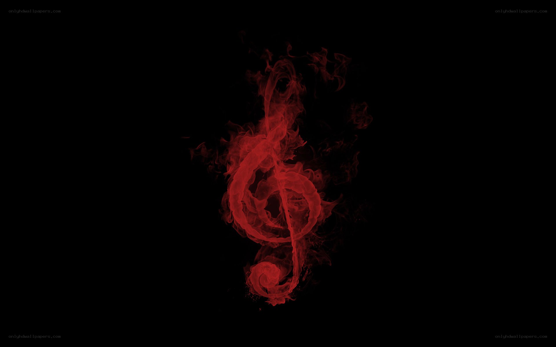 red flame treble clef