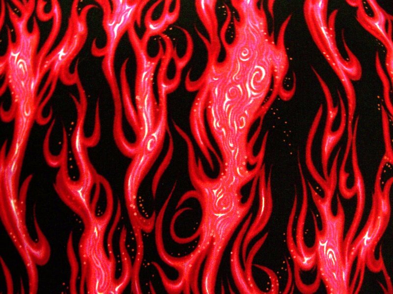Red Flames on Black — Dramatic