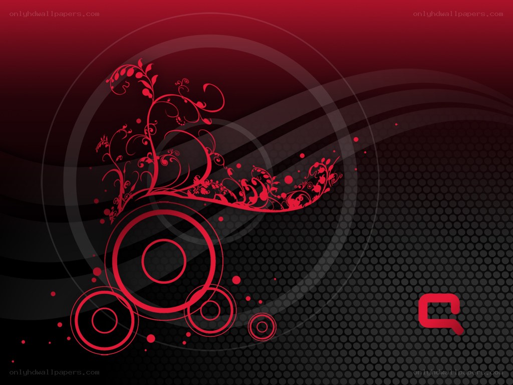 red floral abstract design