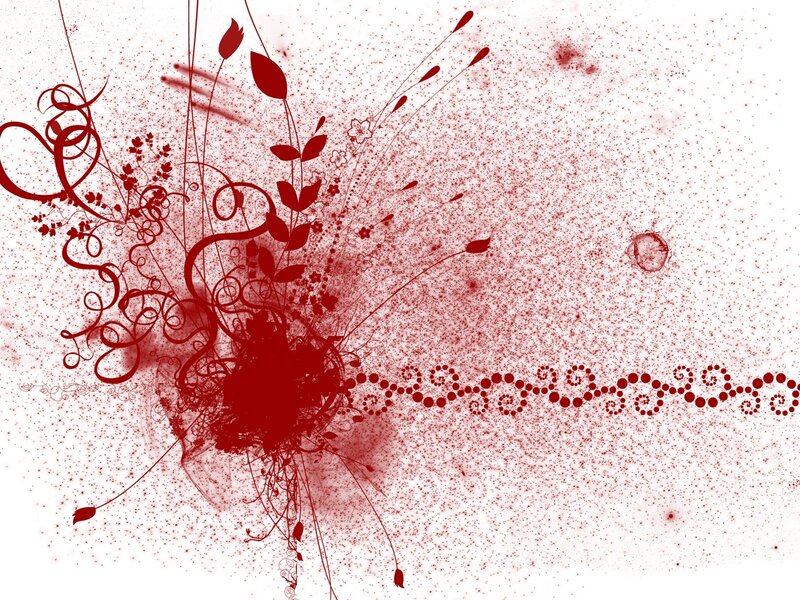 Red Floral Abstract Design — Dynamic