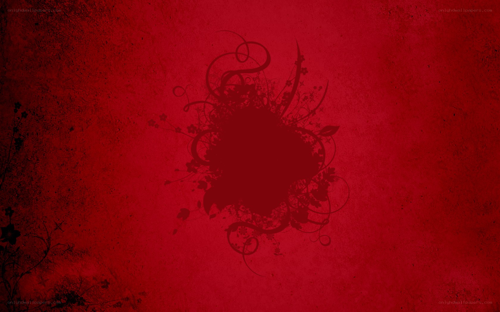 red floral abstract design
