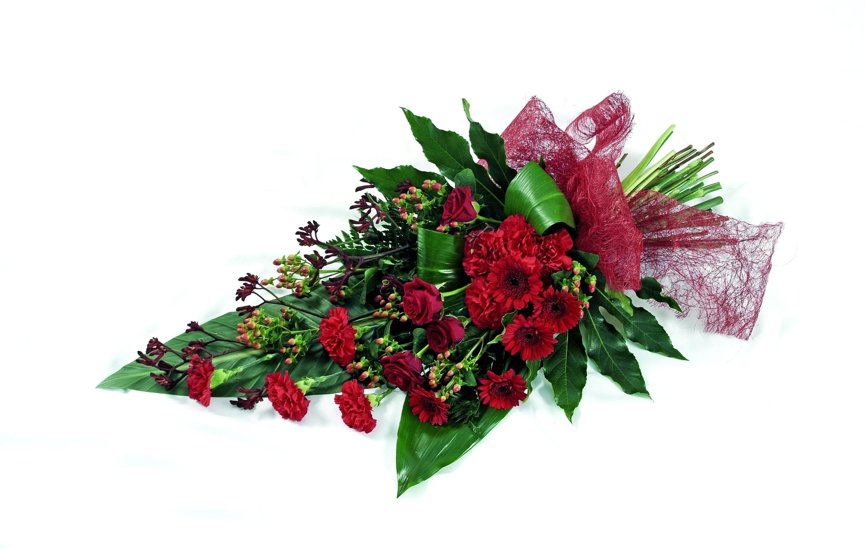 red floral arrangement