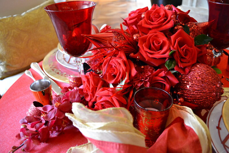 Red Floral Centerpiece