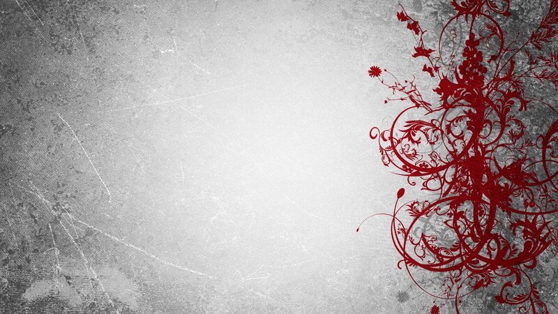 Red Floral Design — Digital Art