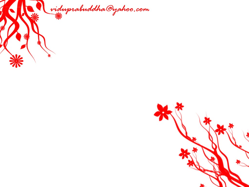 red floral design with email