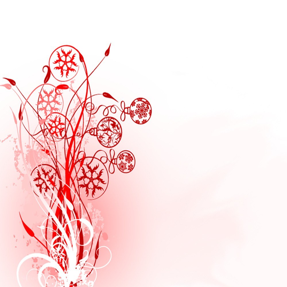 red floral holiday design