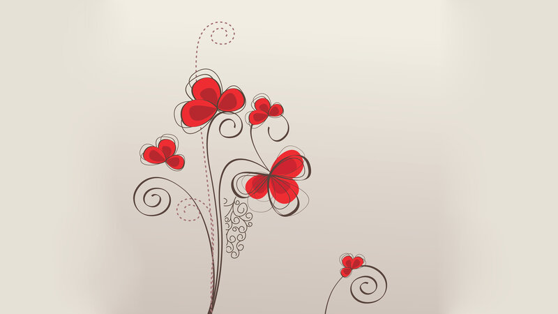 Red Floral Illustration