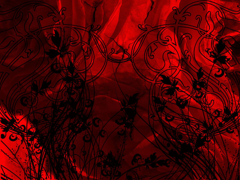red floral ornate pattern