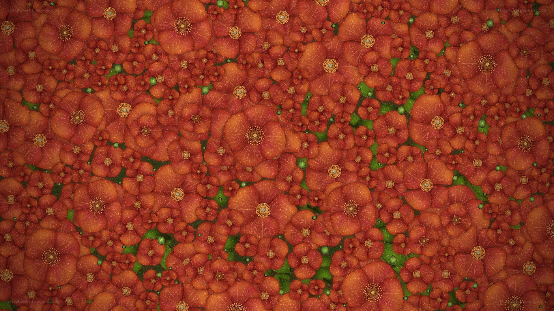 Red floral pattern background