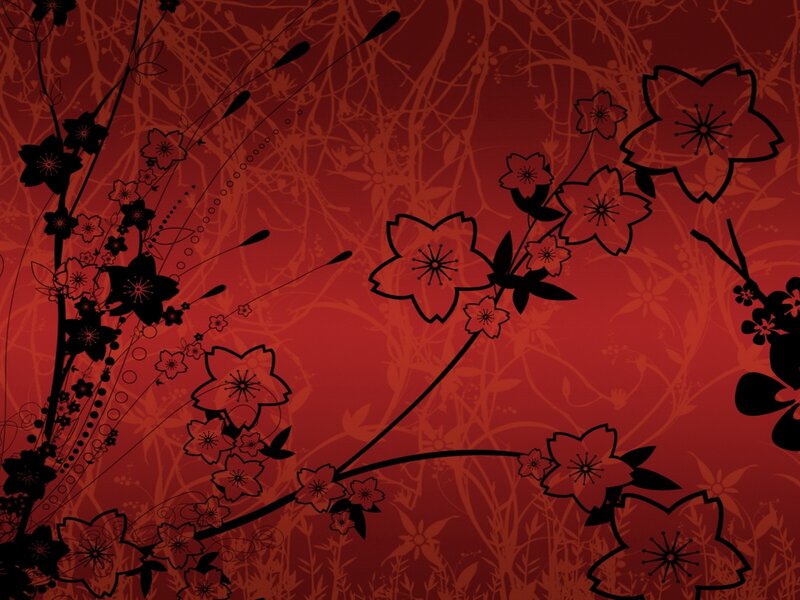 red floral pattern background