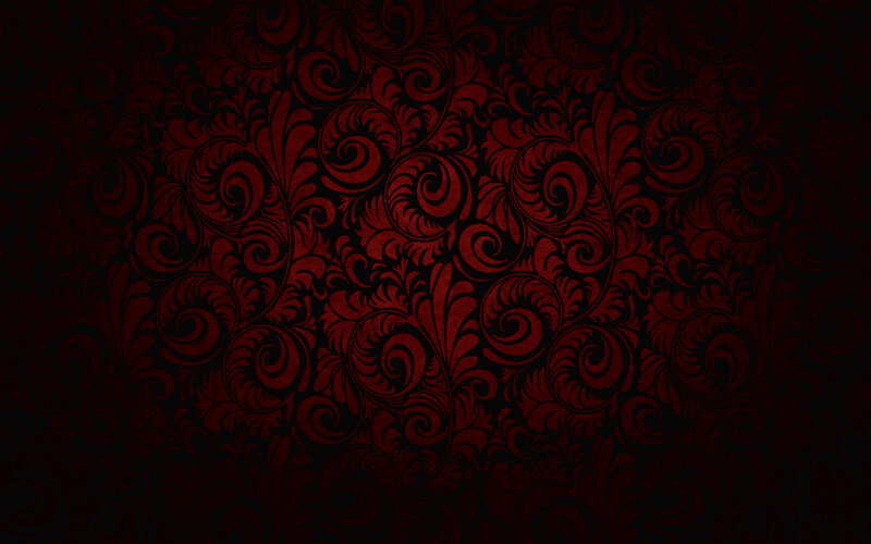 Red Floral Pattern — Black