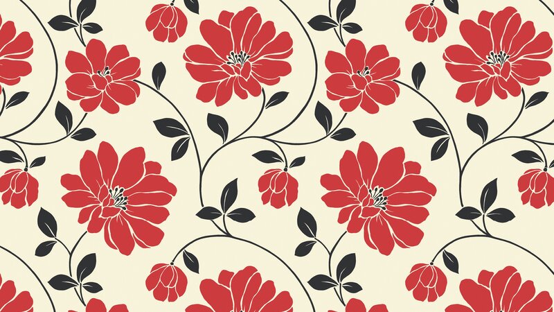 Red Floral Pattern — Decorative