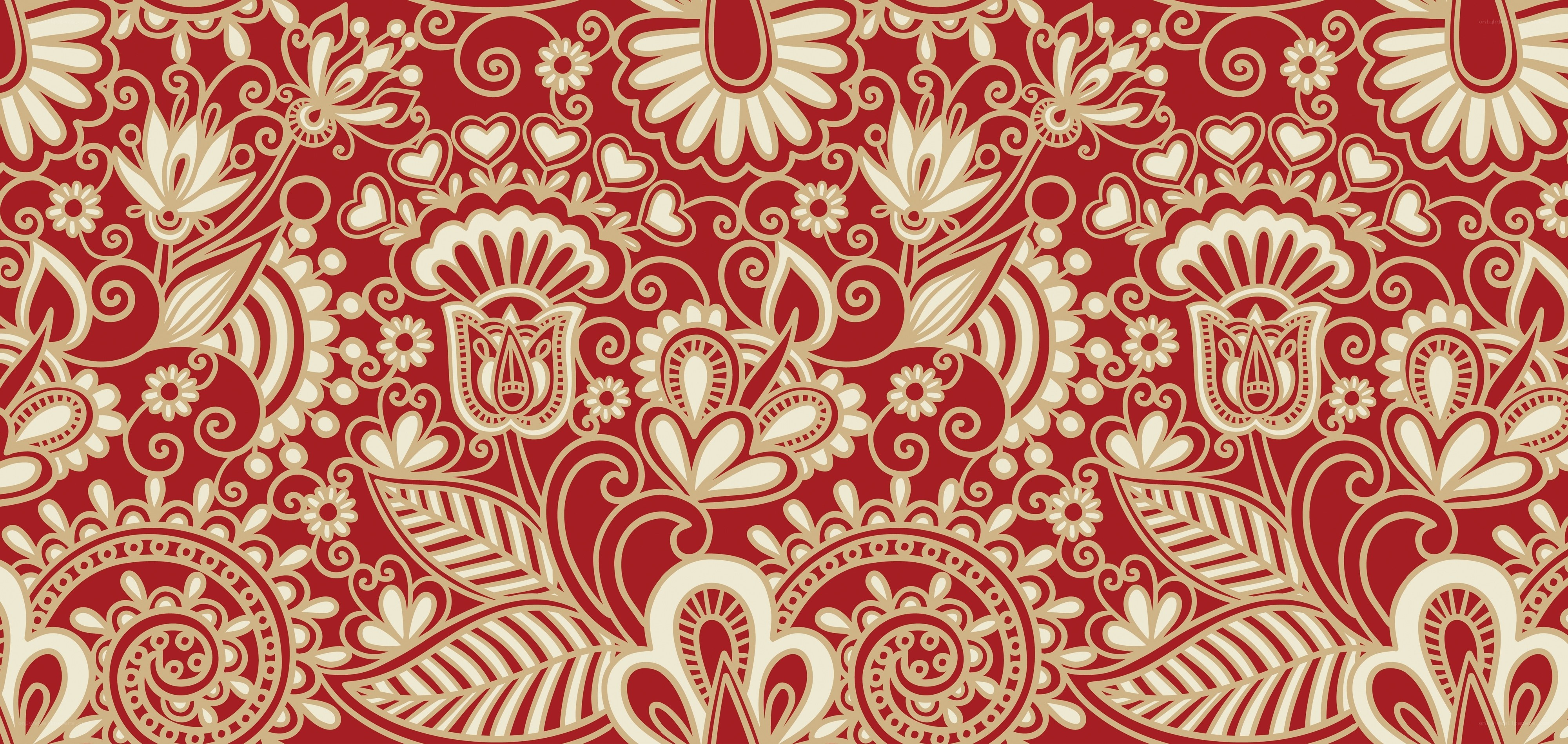red floral pattern design