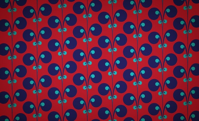 red floral pattern design