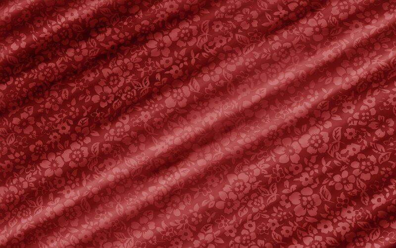 red floral pattern fabric