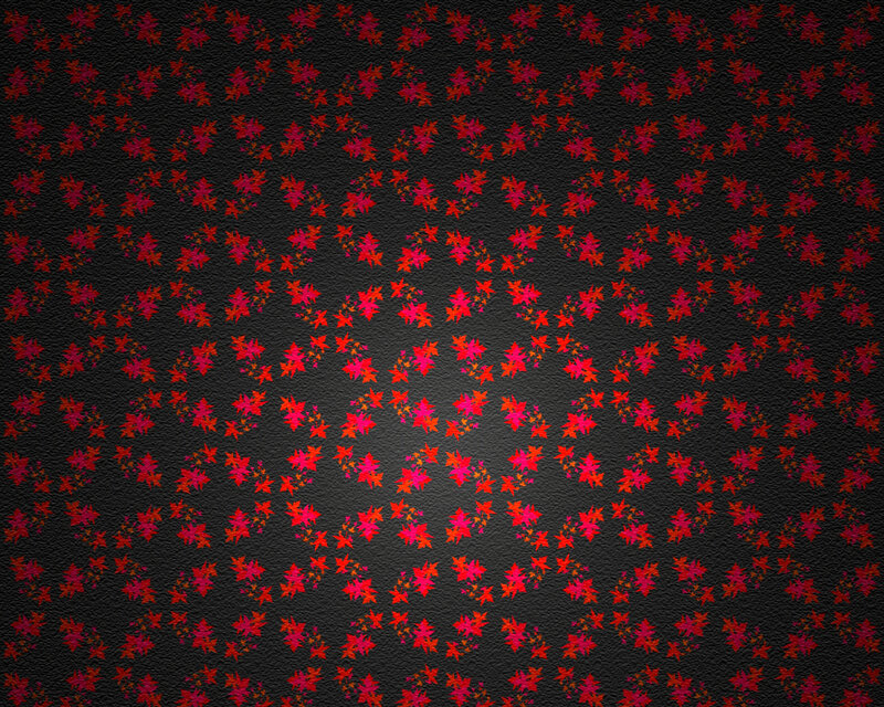 red floral pattern on black