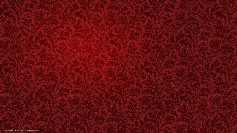 Red Floral Pattern — Ornate, Illustration, Leaf