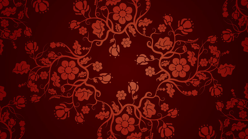 Red Floral Pattern — Ornate, Illustration