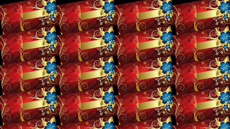 Red Floral Pattern — Ornate