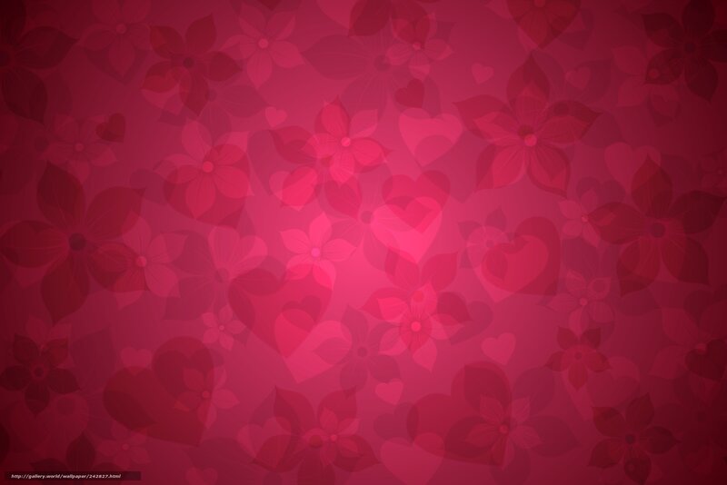 Red Floral Pattern — Romantic, Vector Art