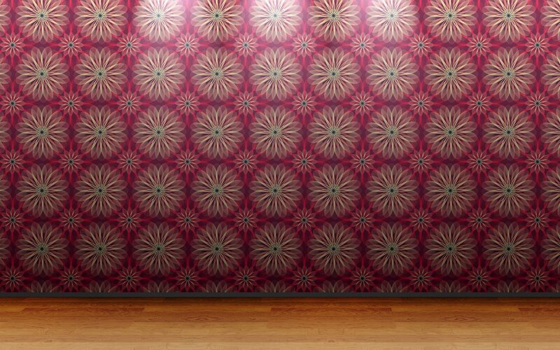 red floral pattern wallpaper