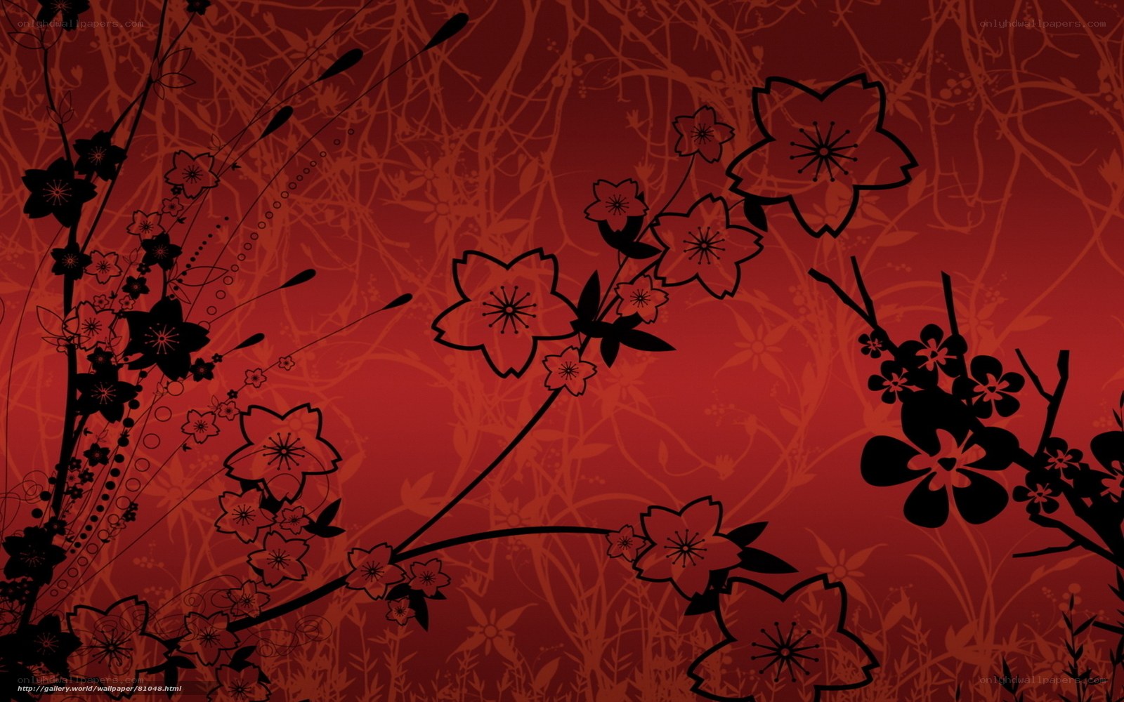 red floral pattern wallpaper