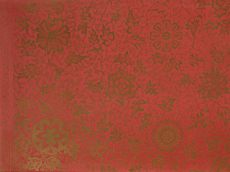 red floral patterned fabric