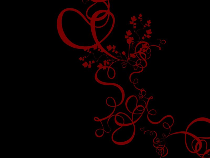 Red Floral Vines