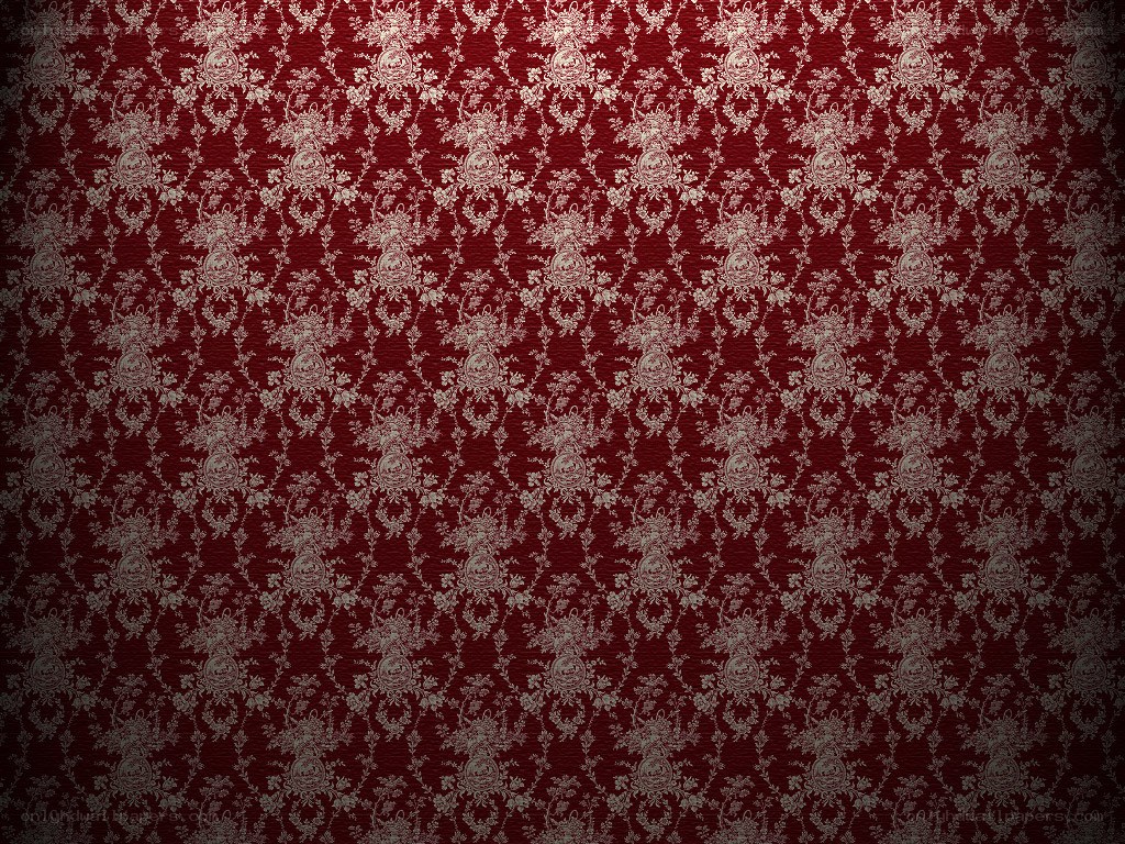 red floral wallpaper pattern