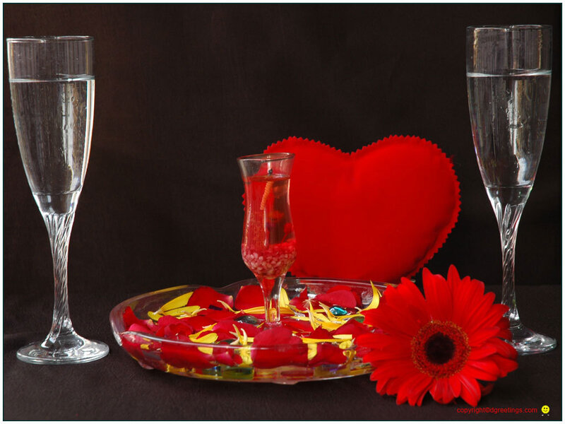 Red Flower and Heart