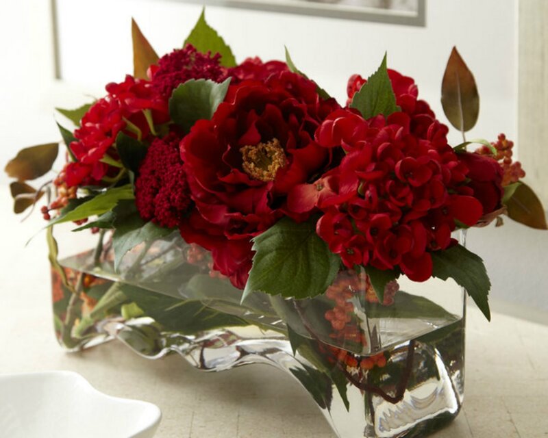 Red Flower Arrangement — Calm, Afternoon