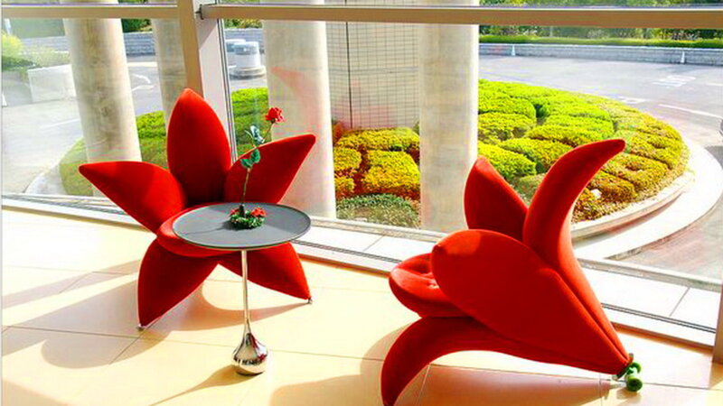 Red Flower Chairs