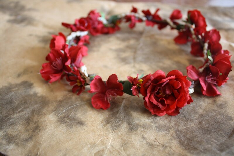 Red Flower Crown