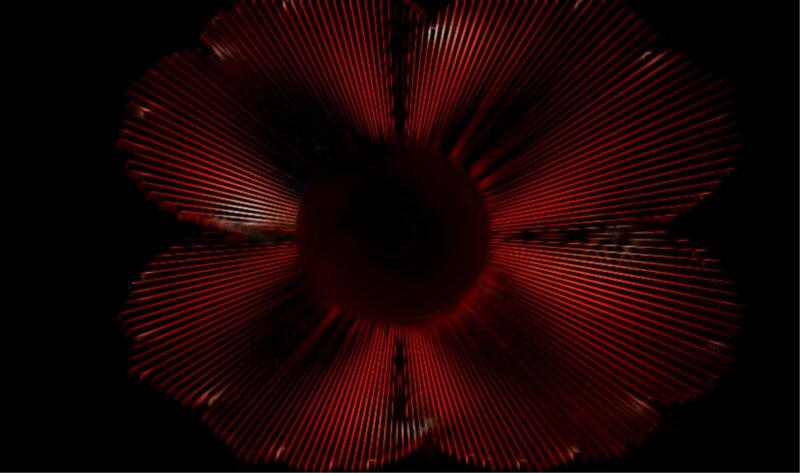 Red Flower-like Pattern