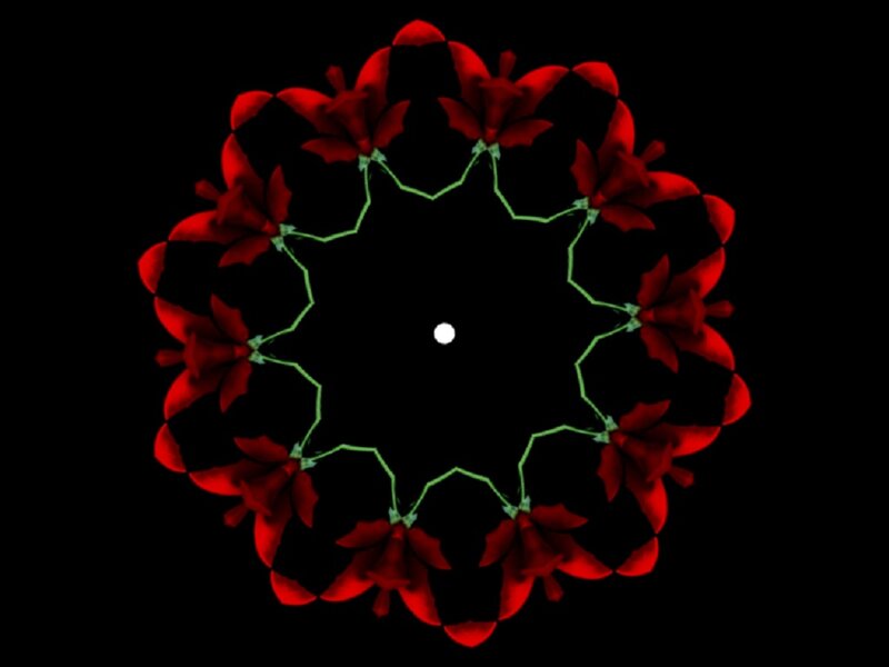 Red Flower Mandala — Symmetrical