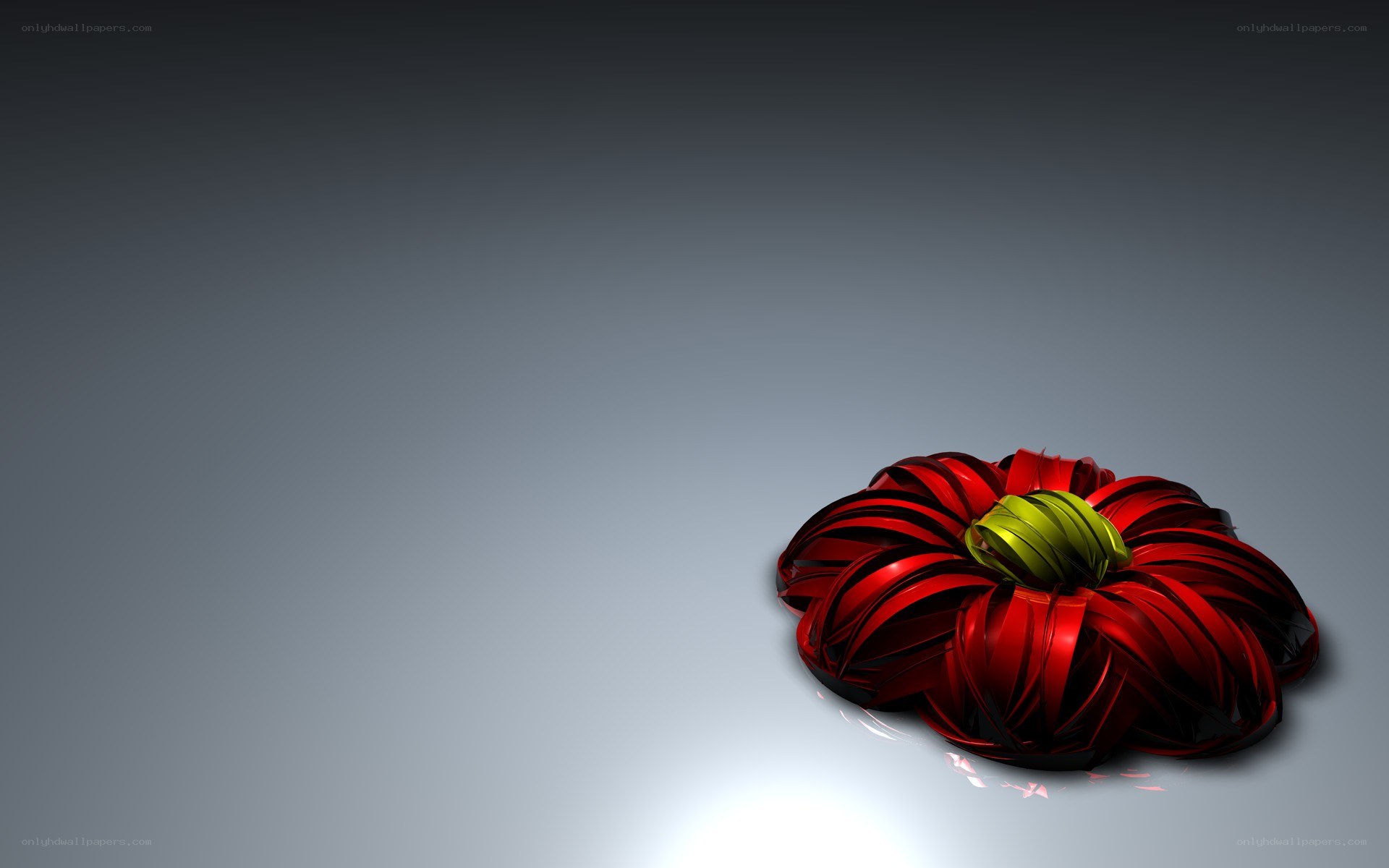 Red flower sculpture