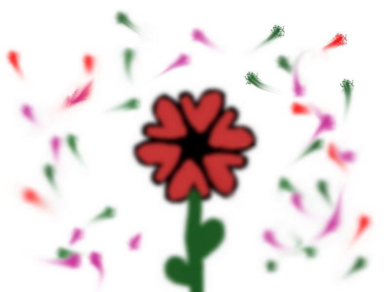 Red Flower with Petals