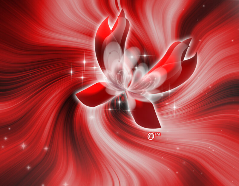 Red Flower with Sparkles