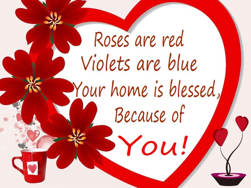 Red Flowers and Heart