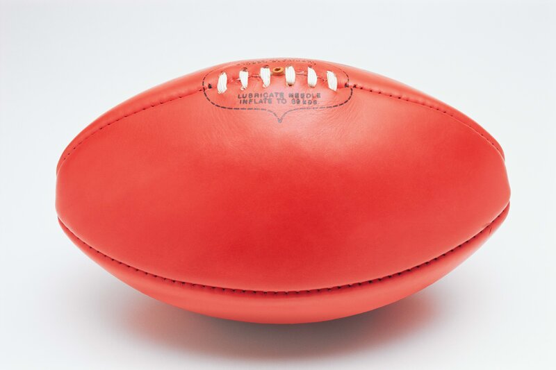 red football on white background