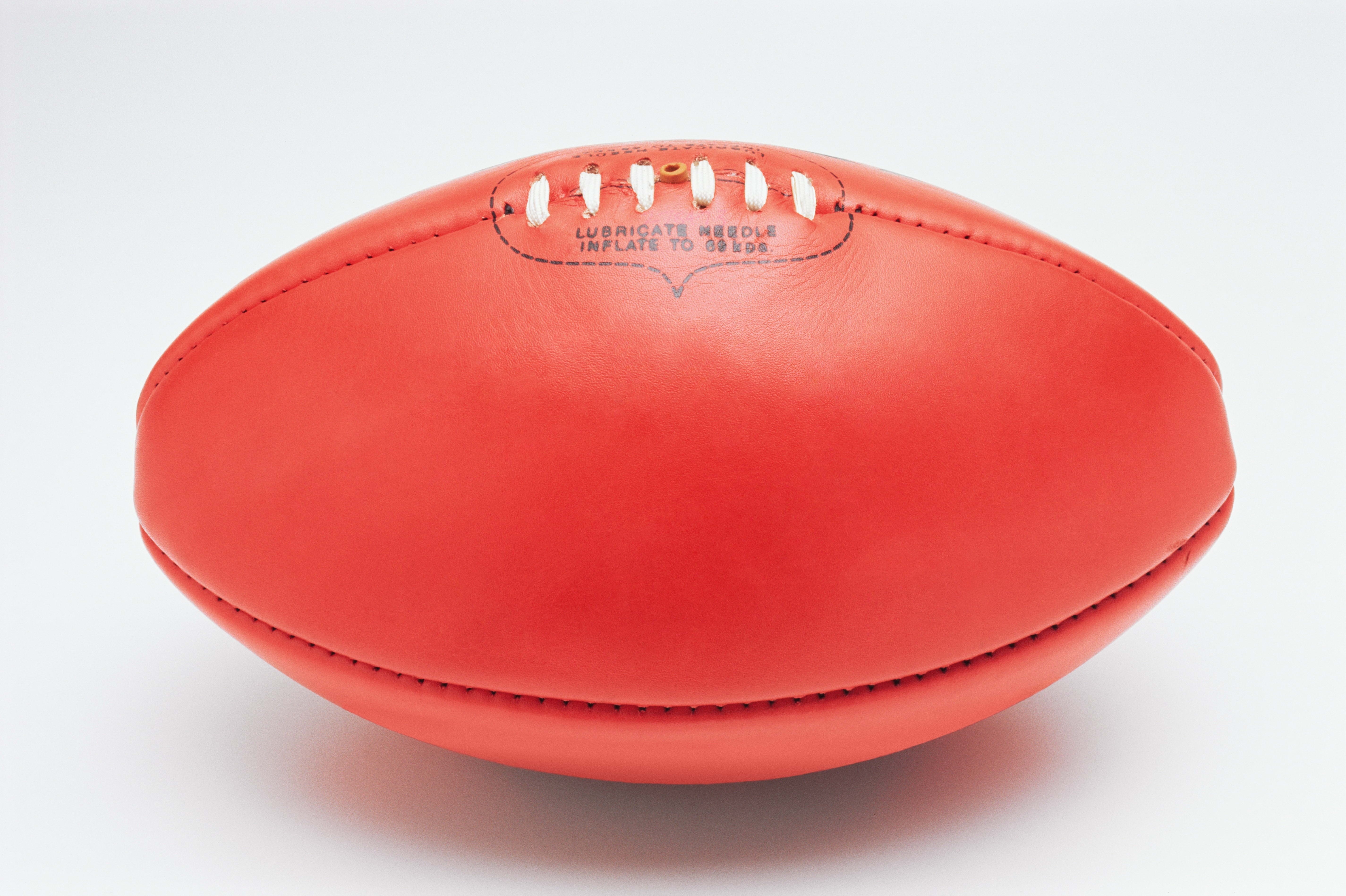 red football on white background