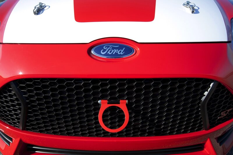red ford car front grille