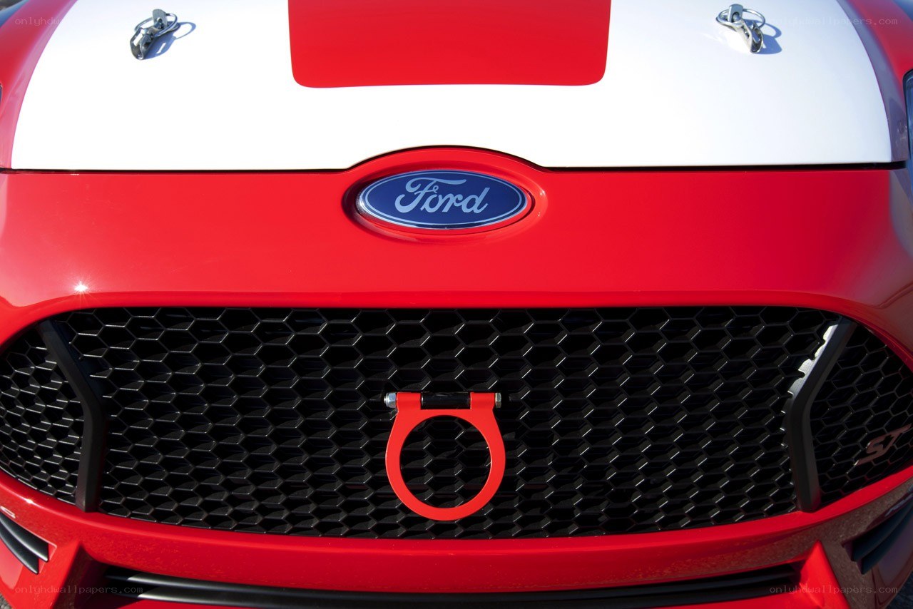 red ford car front grille