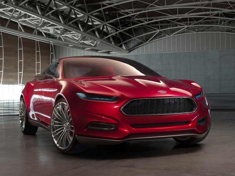 Red Ford Concept Car