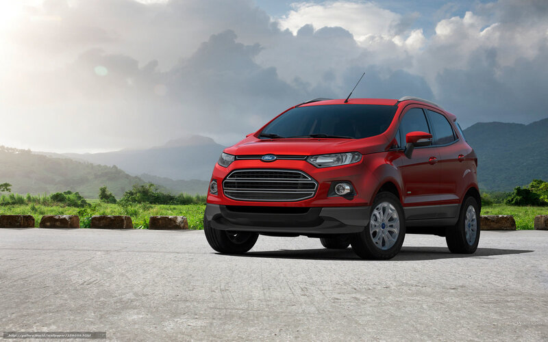 Red Ford EcoSport — Dramatic, Afternoon, Photograph