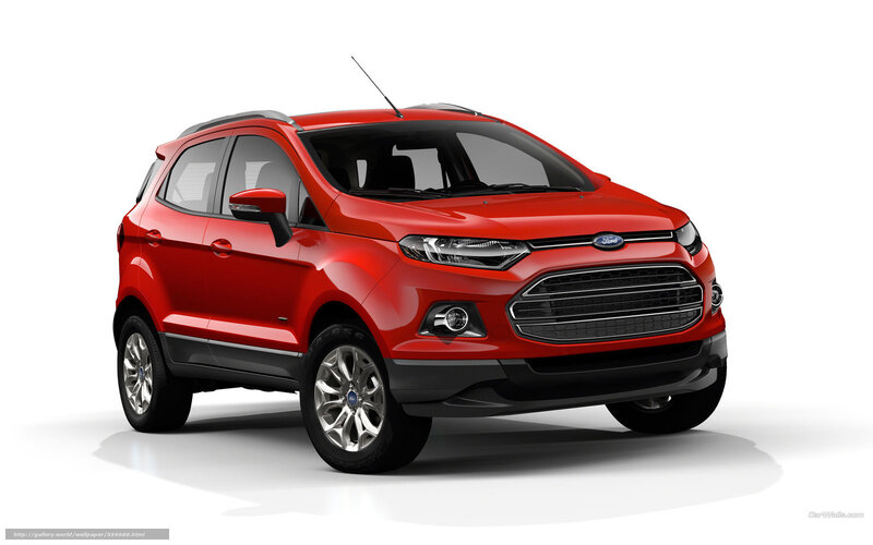 Red Ford EcoSport — Neutral, Photograph, Car, Antenna