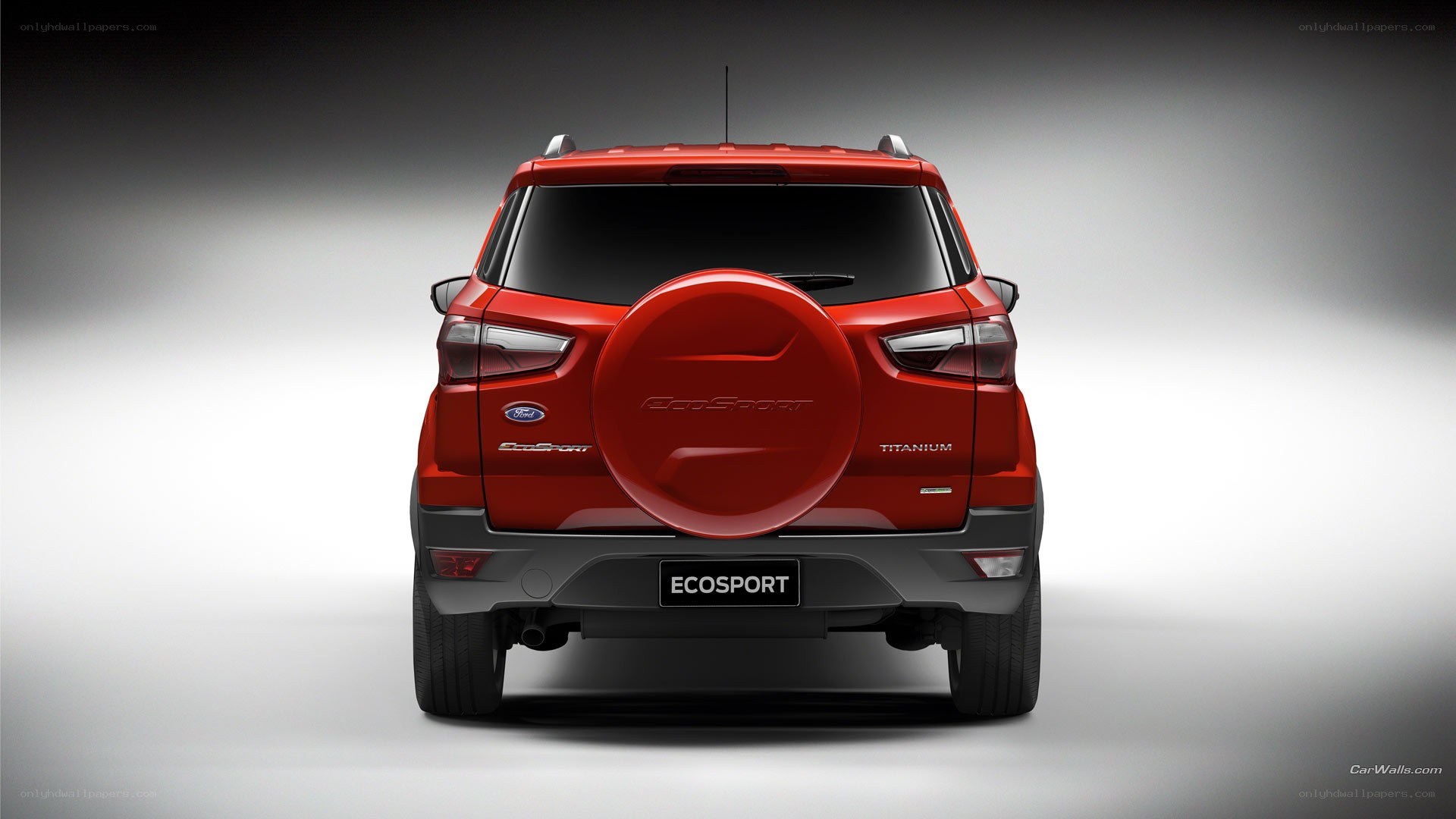 Red Ford EcoSport rear view
