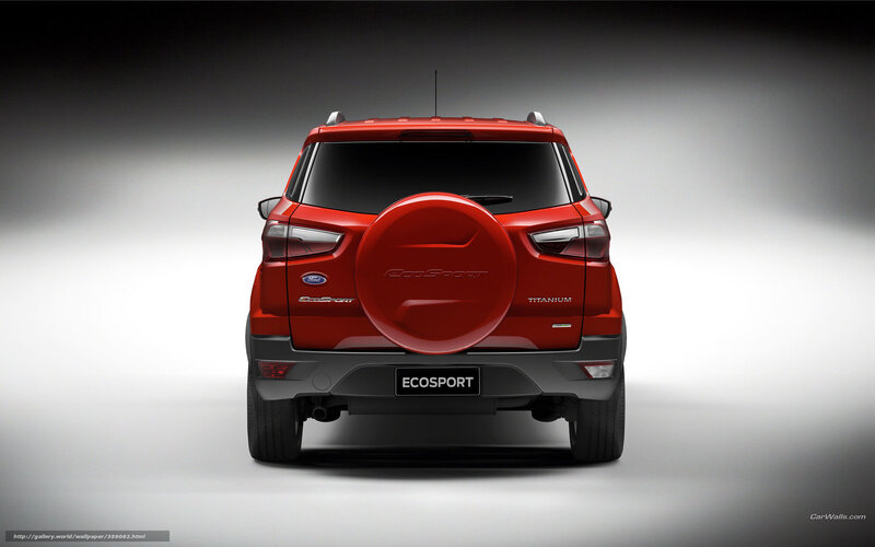 Red Ford EcoSport rear view