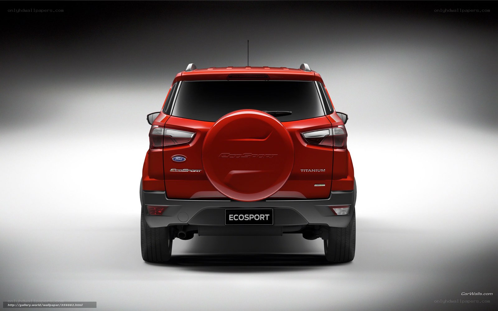 Red Ford EcoSport rear view