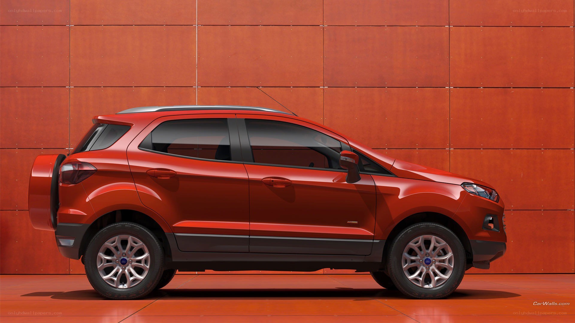 red ford ecoSport suv